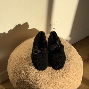 Sleeper Black Fuzzy Women's Shoes